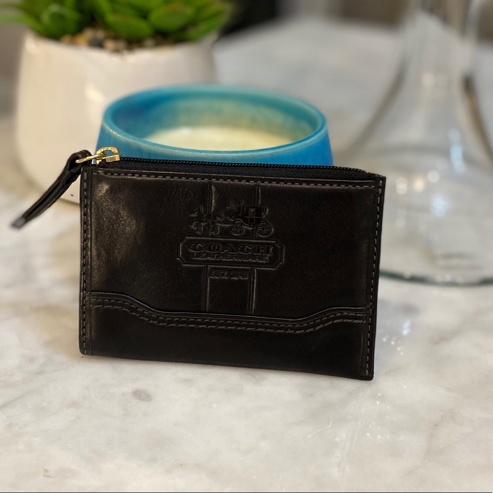 COACH BLACK LEATHER HORSE AND CARRIAGE WALLET!🖤 - Picture 4 of 6
